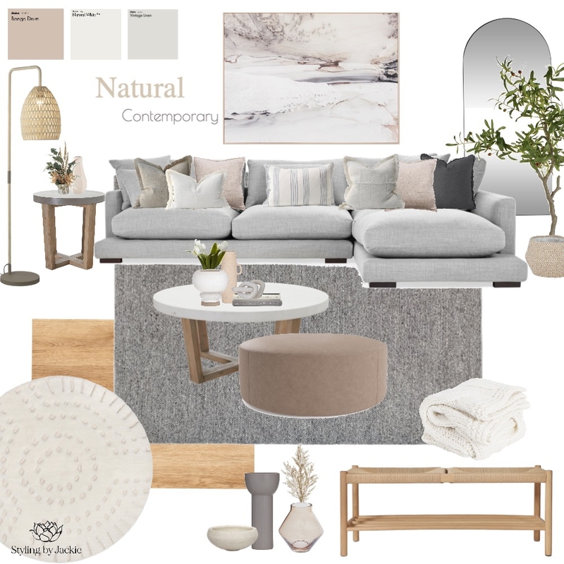 Natural Contemporary Mood Board by Jackie Fyfe Interiors on Style Sourcebook