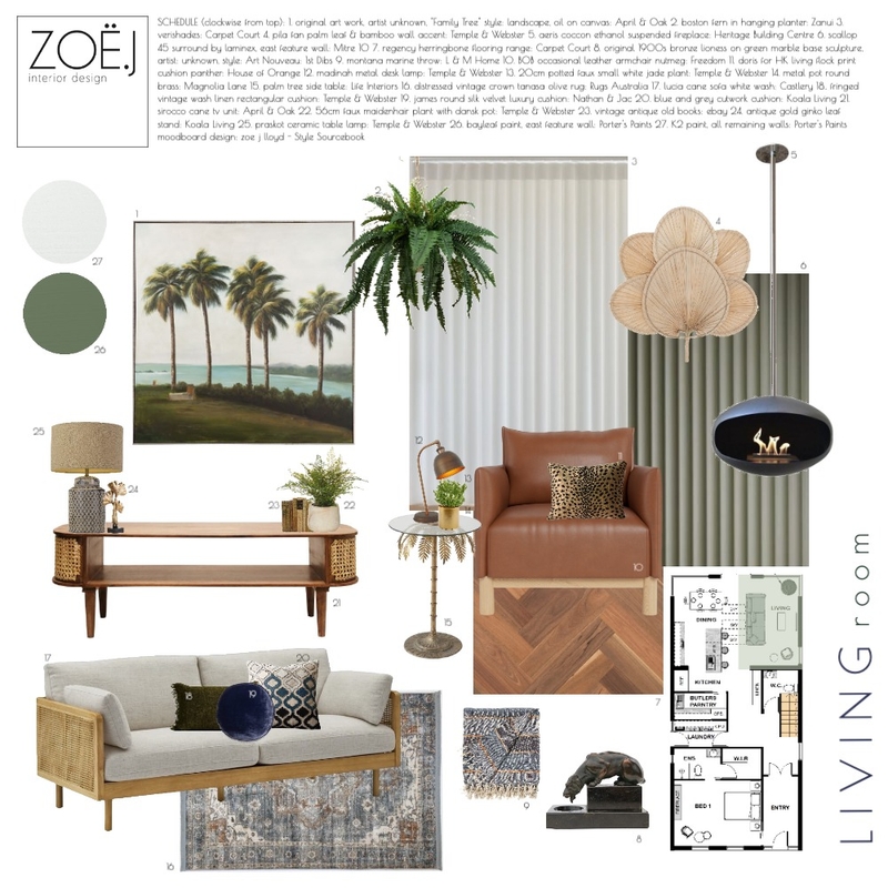 Module 9 Living Room Mood Board by Zoe J on Style Sourcebook