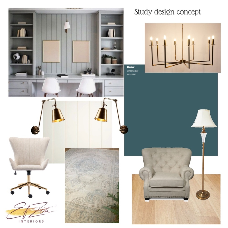 Hart Street Study concept Mood Board by EF ZIN Interiors on Style Sourcebook