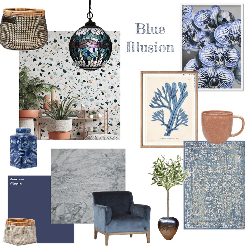 Blue Illusion Mood Board by Juliet Fieldew Interiors on Style Sourcebook