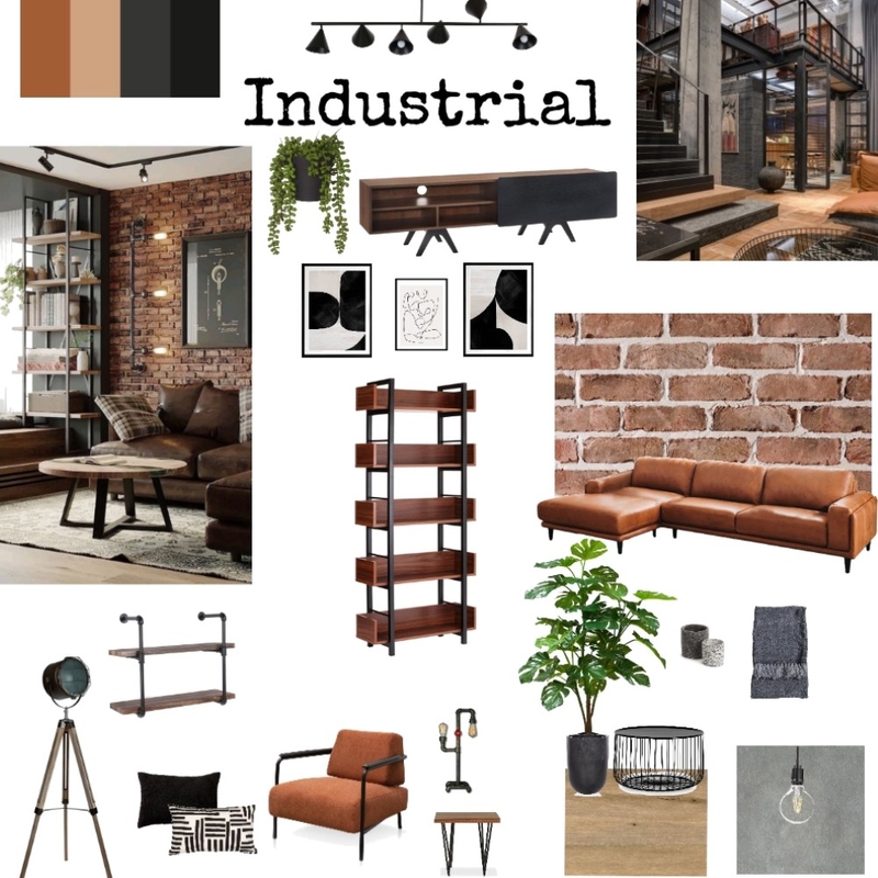 Industrial - Module 3 Mood Board by Renata Prates on Style Sourcebook