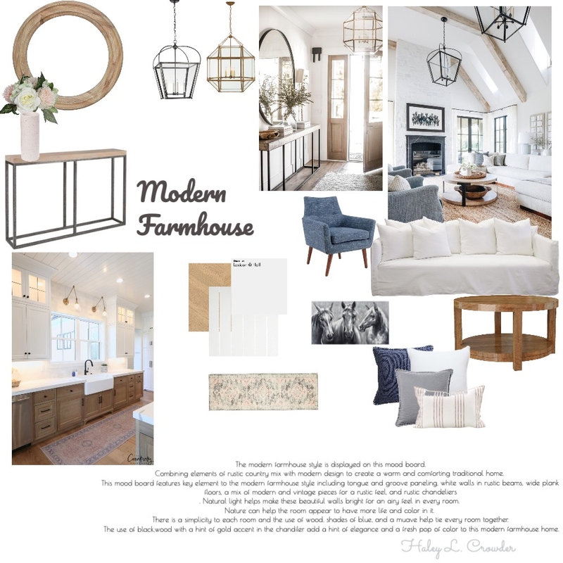 Modern Farmhouse Mood Board Mood Board by haleylcrowder on Style Sourcebook