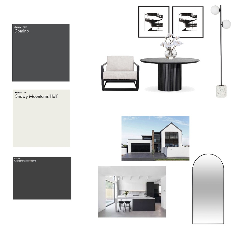 Monochrome Colour Scheme Mood Board by Stacey Newman Designs on Style Sourcebook