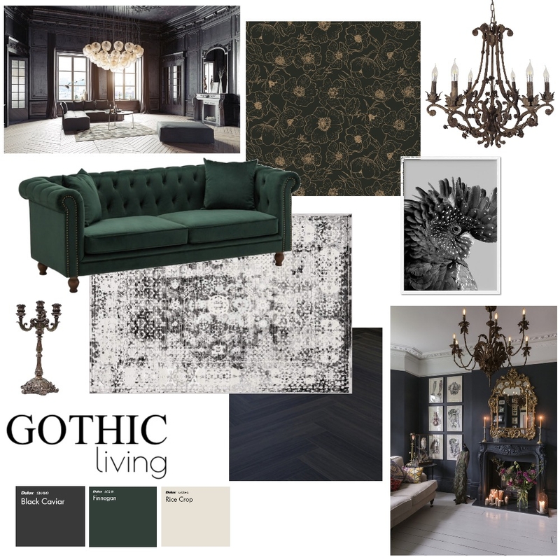 Gothic Living Mood Board by misaluding on Style Sourcebook