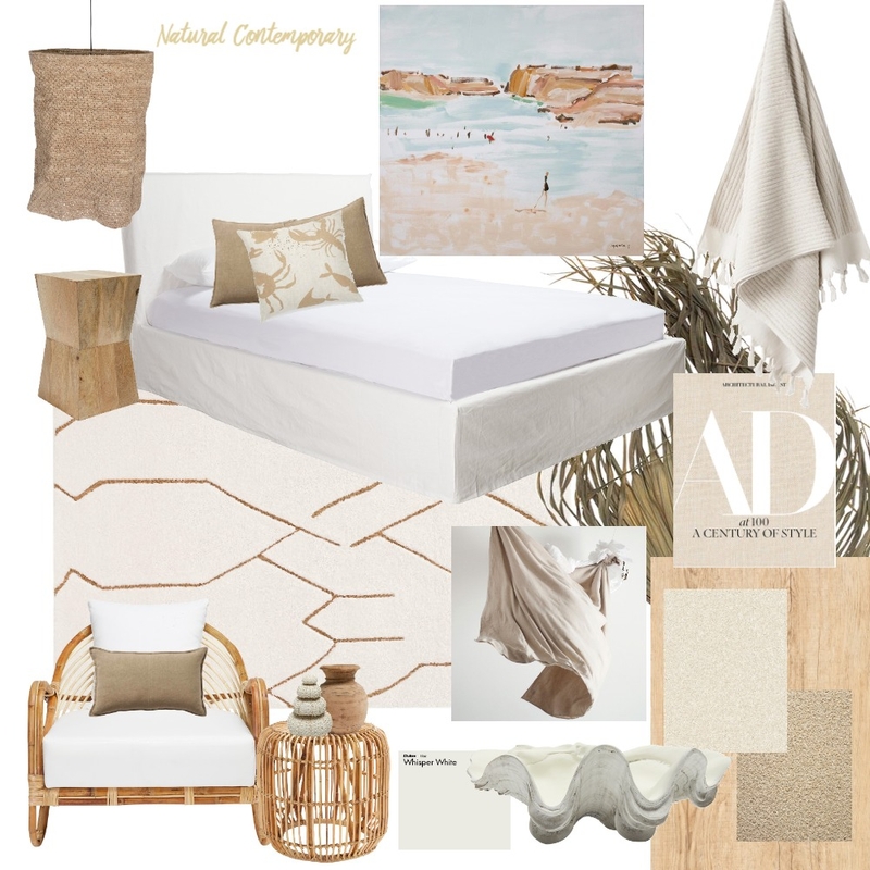 Natural Contemporary Bedroom Mood Board by Sage & Cove on Style Sourcebook