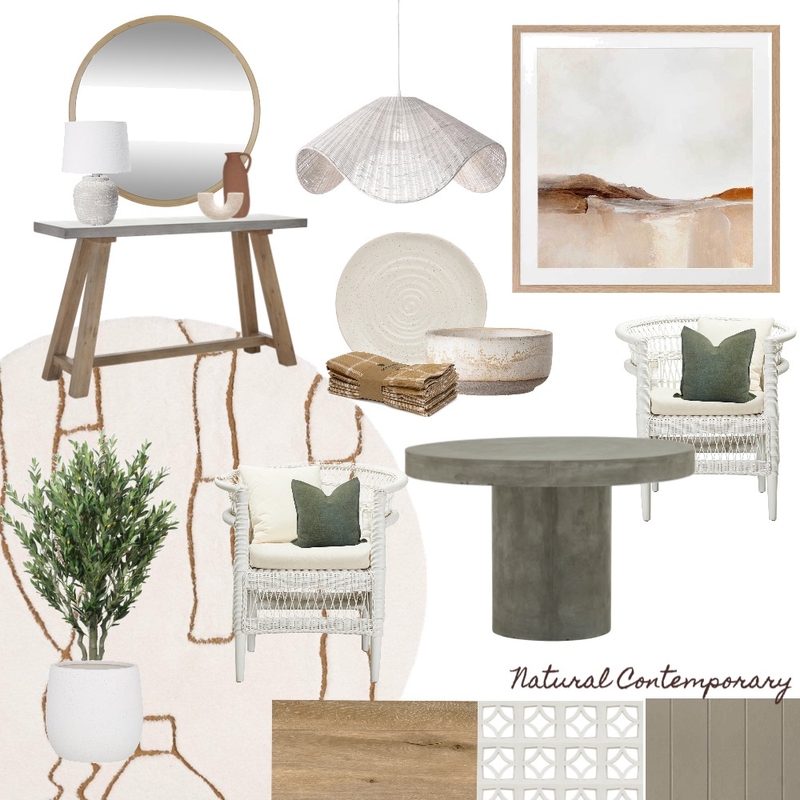 Natural Contemporary Mood Board by bronwynfox on Style Sourcebook