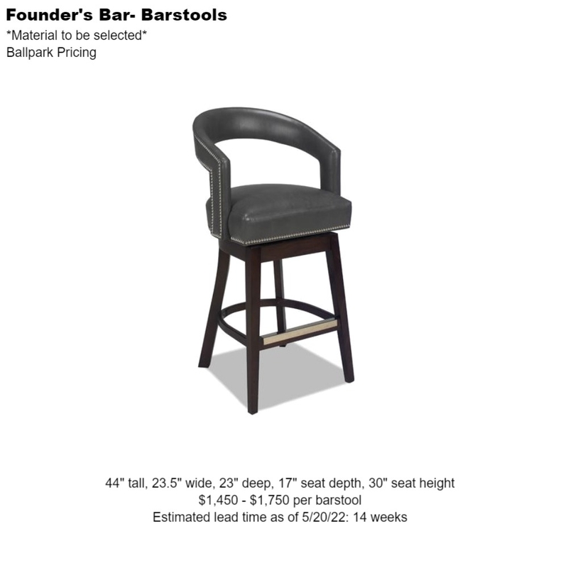 BDCC Founder's Bar Barstools Mood Board by Intelligent Designs on Style Sourcebook