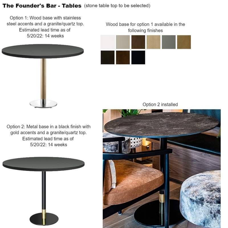 BDCC Founder's Bar Tables Mood Board by Intelligent Designs on Style Sourcebook