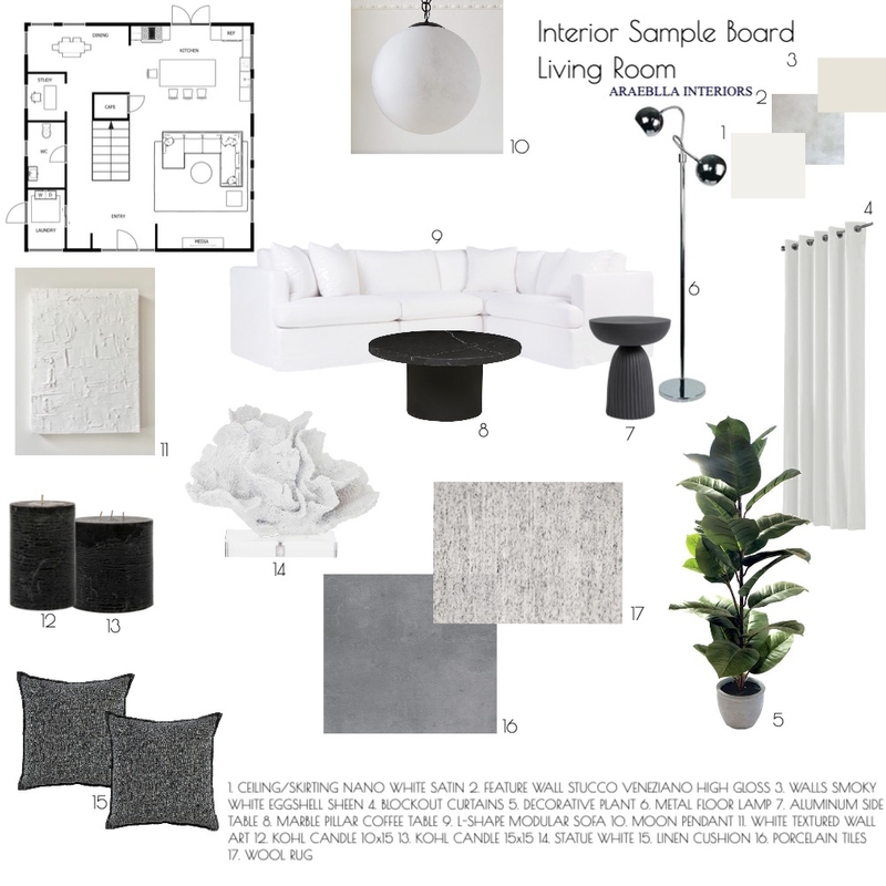 sample board - living Mood Board by angelinaruso on Style Sourcebook