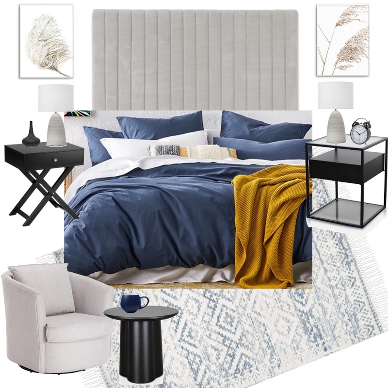 Soft Masculine Bedroom Mood Board by Decor n Design on Style Sourcebook