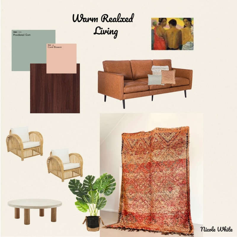 Warm Relaxed Living Mood Board by Nicole White on Style Sourcebook
