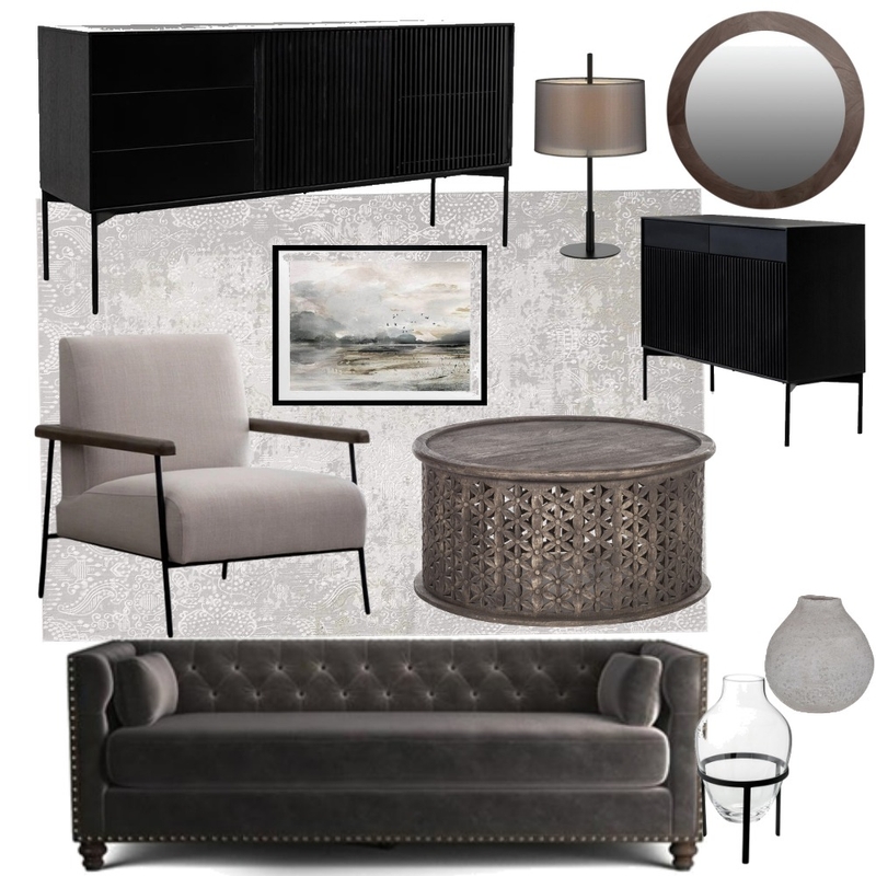 Formal Lounge - Mixed Walnut & Black Mood Board by Moniza on Style Sourcebook