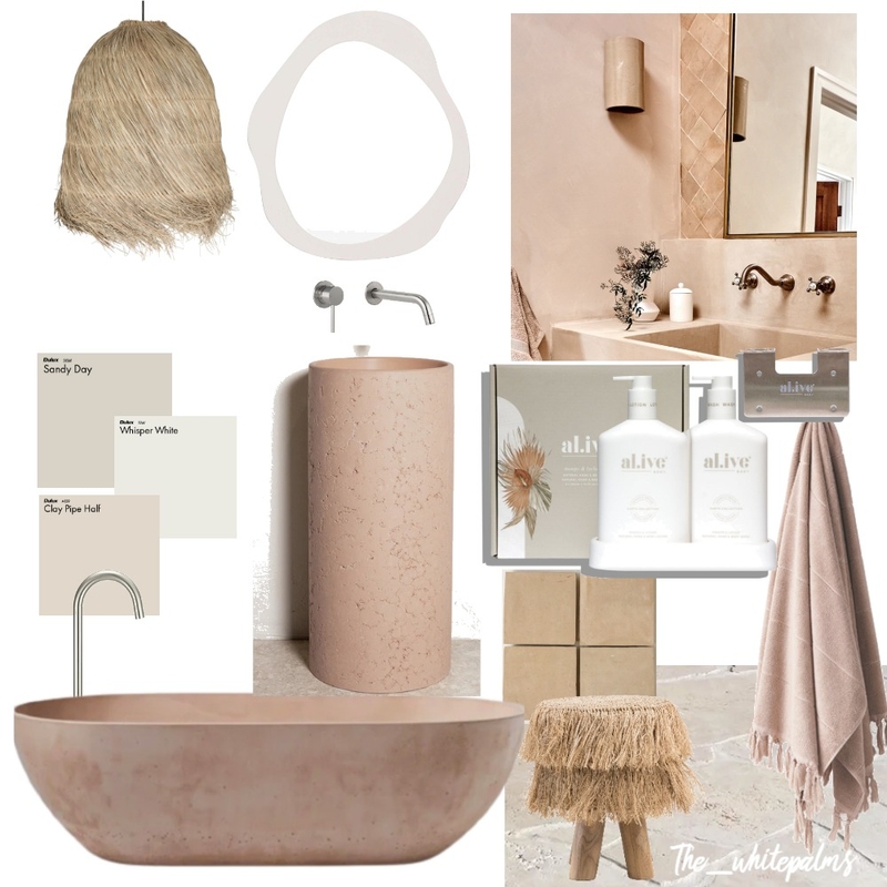 Clay & White bathroom Mood Board by Sage & Cove on Style Sourcebook
