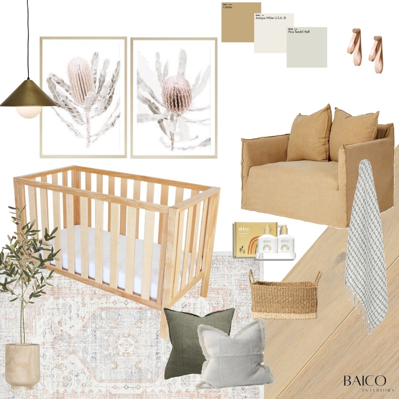 Natural Contemporary Nursery Mood Board by Baico Interiors on Style Sourcebook