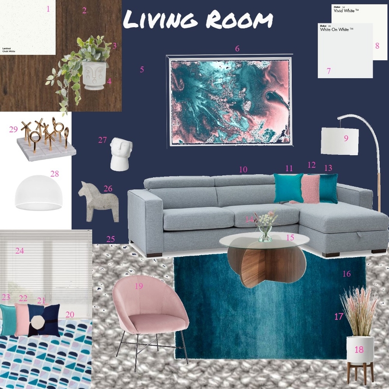 navy blue living Mood Board by Ruth Fisher on Style Sourcebook
