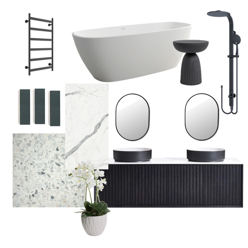 Black & White bathroom Mood Board by efolscher on Style Sourcebook