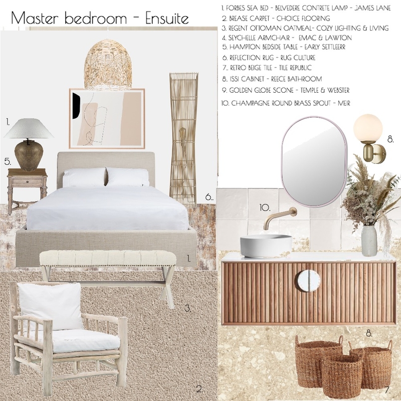Master Bedroom with Ensuite Mood Board by MANUELACREA on Style Sourcebook