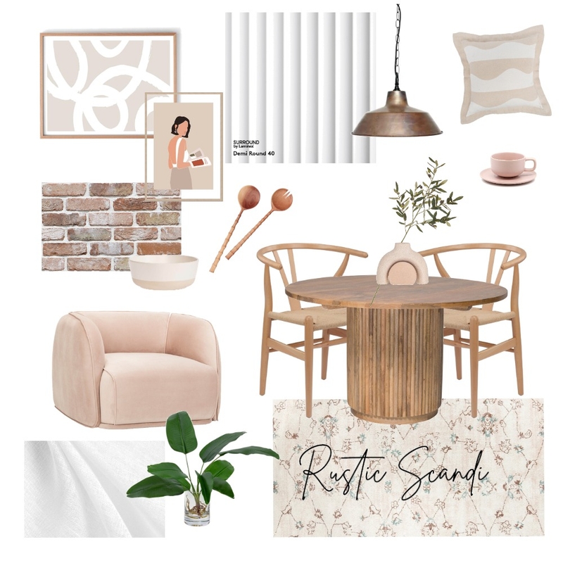 Rustic Scandi Breakfast Nook Mood Board by Designingly Co on Style Sourcebook