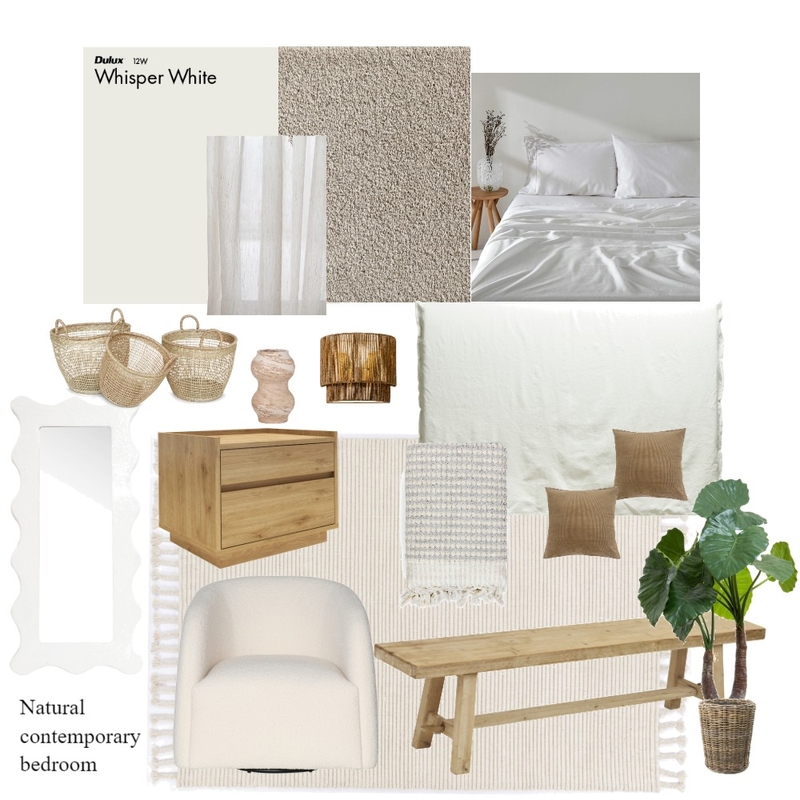 Natural contemporary bedroom - House of Driftwood Mood Board by HOUSEofDRIFTWOOD on Style Sourcebook