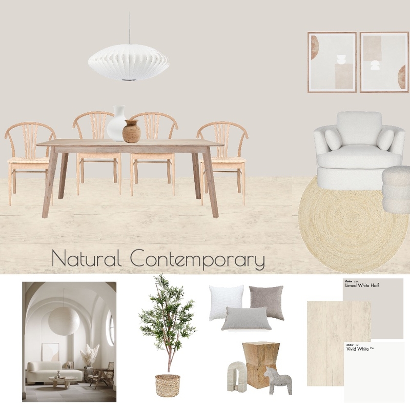 Natural Contemporary Dining Room Mood Board by Stacey Newman Designs on Style Sourcebook