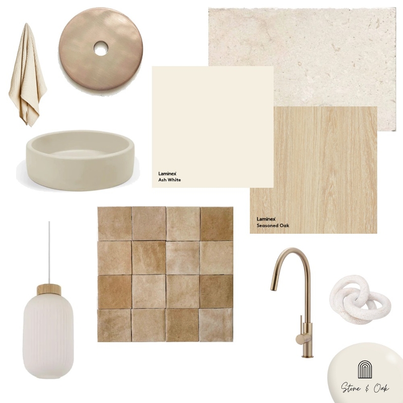 Terracotta bathroom Mood Board by Stone and Oak on Style Sourcebook