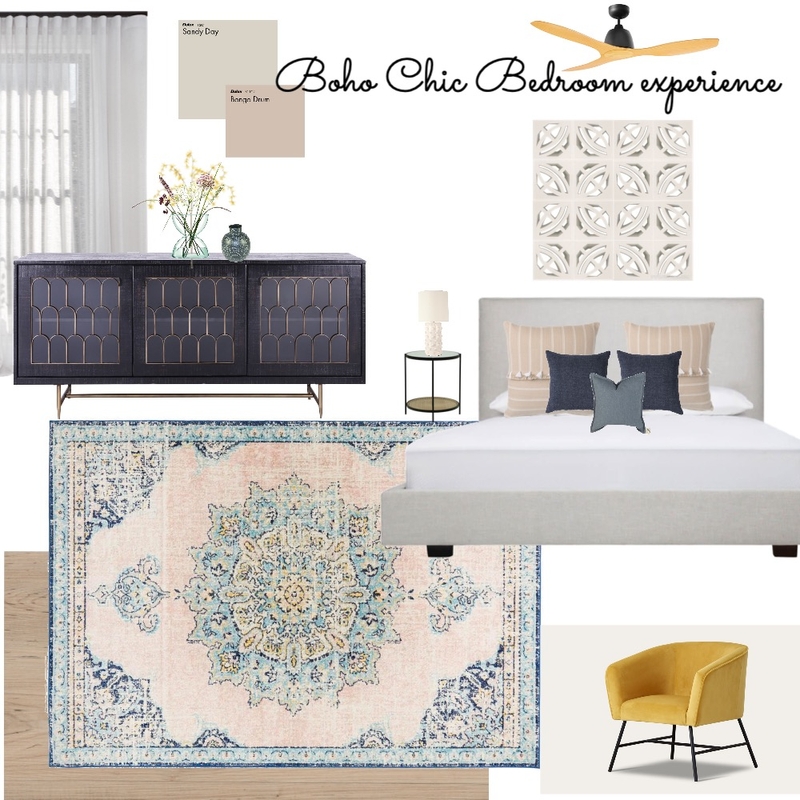 Boho Chic Bedroom Experience Mood Board by LUX WEST I.D. on Style Sourcebook