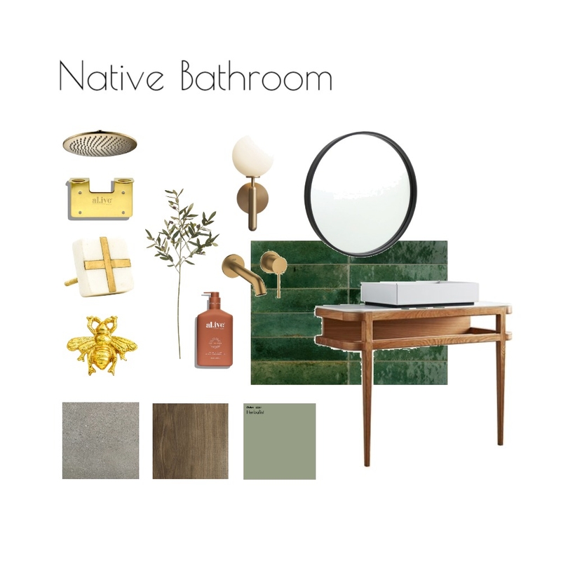 Native moody bathroom Mood Board Mood Board by Sheds on Style Sourcebook