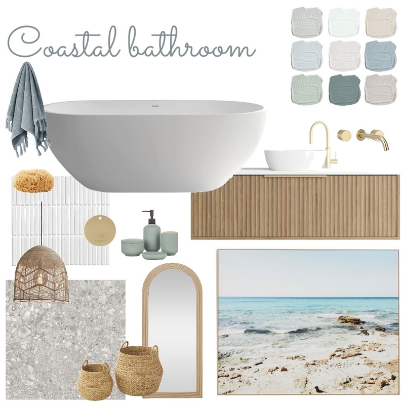 Coastal Bathroom 2 Mood Board by georowler on Style Sourcebook