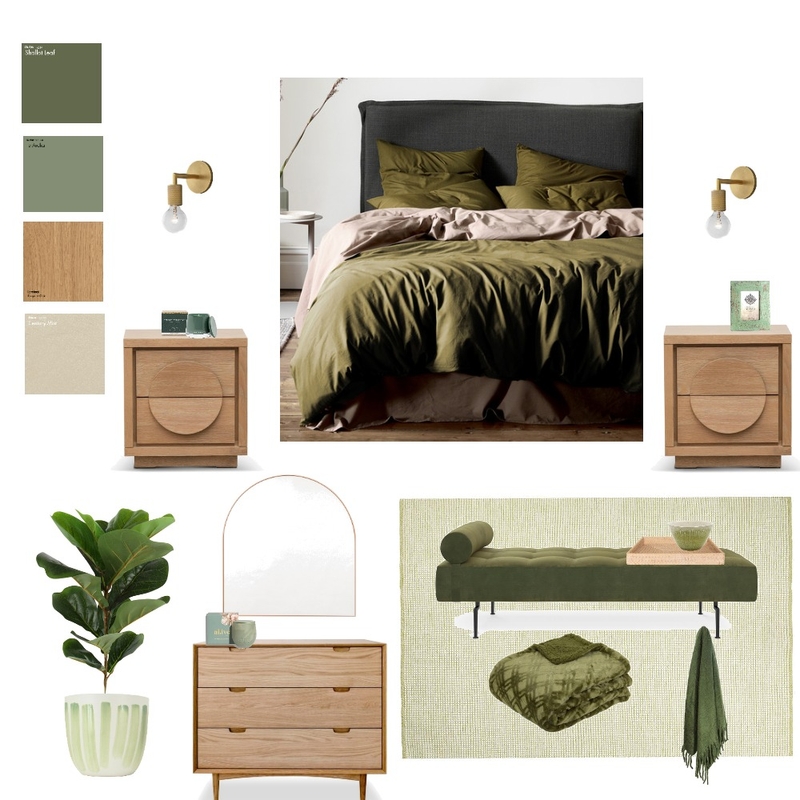 green bedroom Mood Board by allison frantz on Style Sourcebook