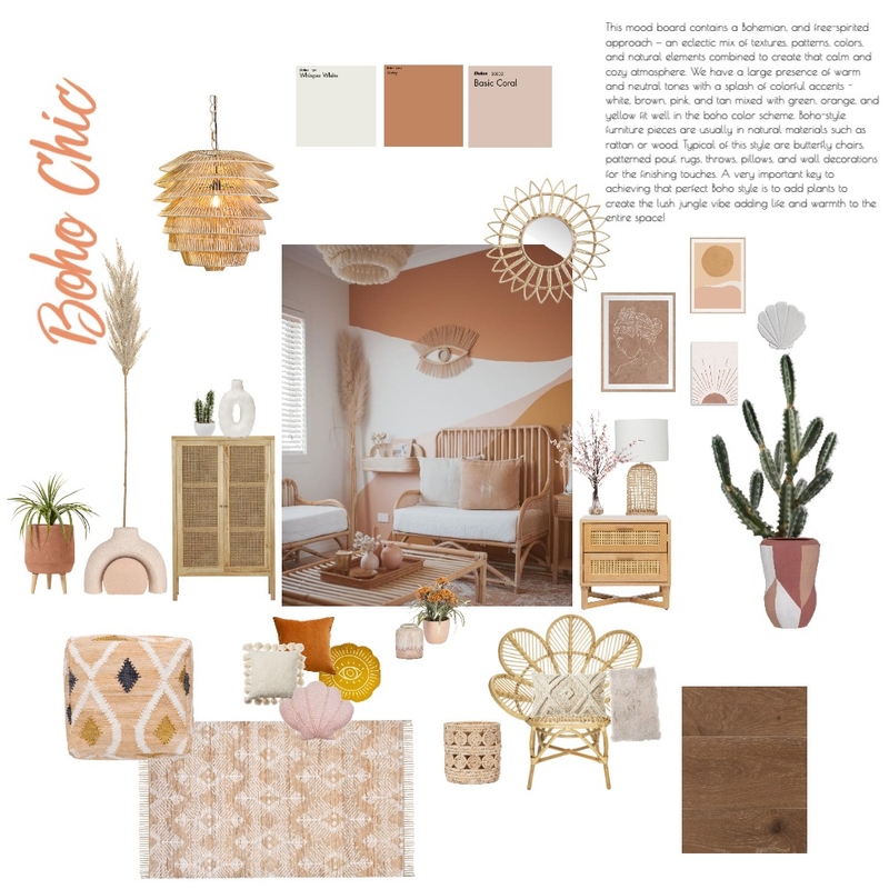 Boho-Chic Mood Board Mood Board by Coffee & Tiles on Style Sourcebook