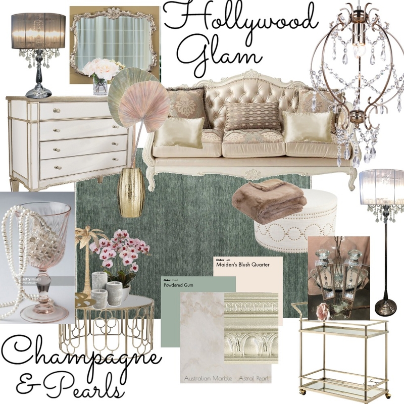 Hollywood Glam Mood Board by Incandescent on Style Sourcebook