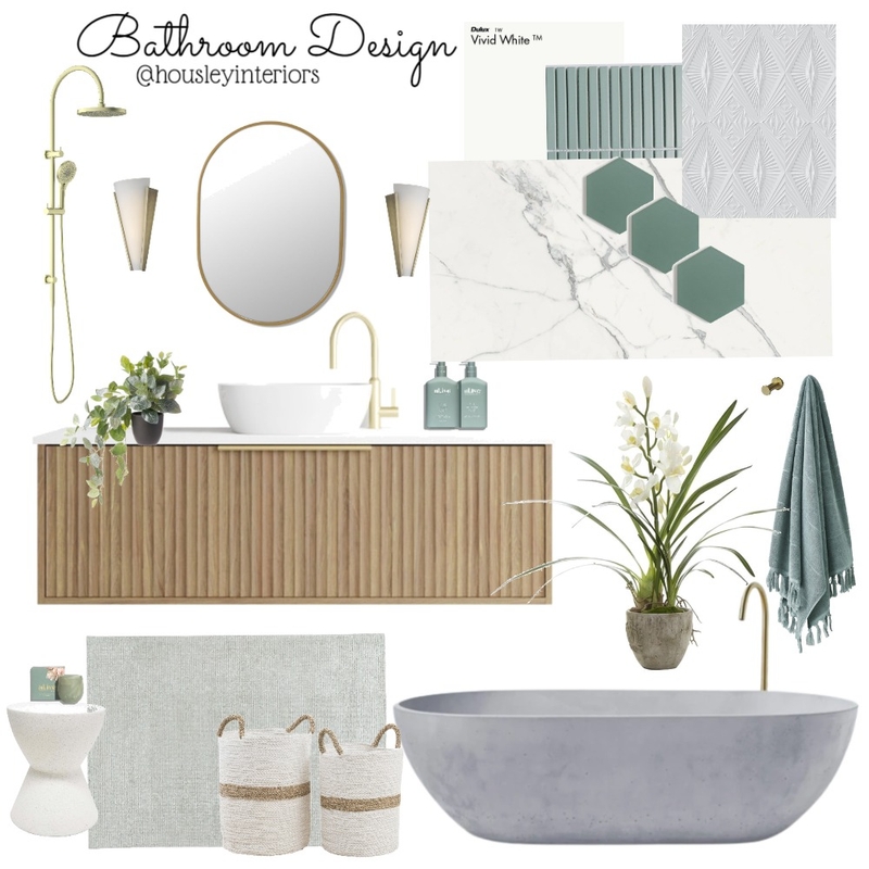 Bathroom Design Mood Board by Housley Interiors on Style Sourcebook