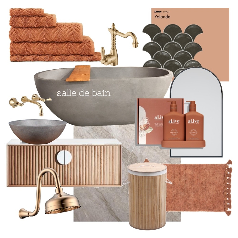 Salle de Bain Mood Board by christinacesario@hotmail.com on Style Sourcebook