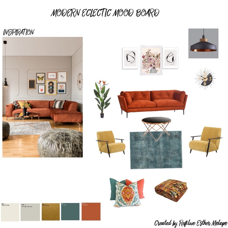 MODERN ECLECTIC MOOD BOARD Mood Board by Refilwe Molapo on Style Sourcebook