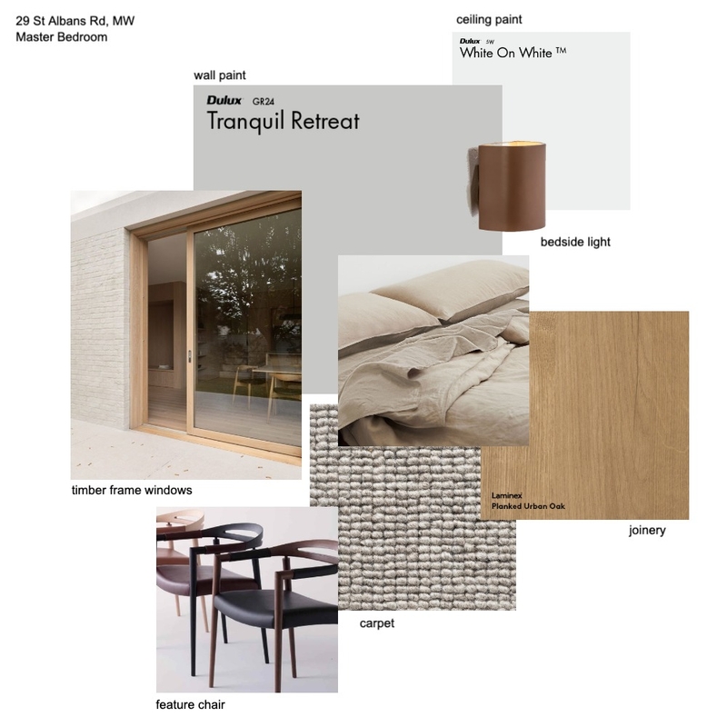 29 St Albans Rd - Master suite Mood Board by Michael Ong on Style Sourcebook