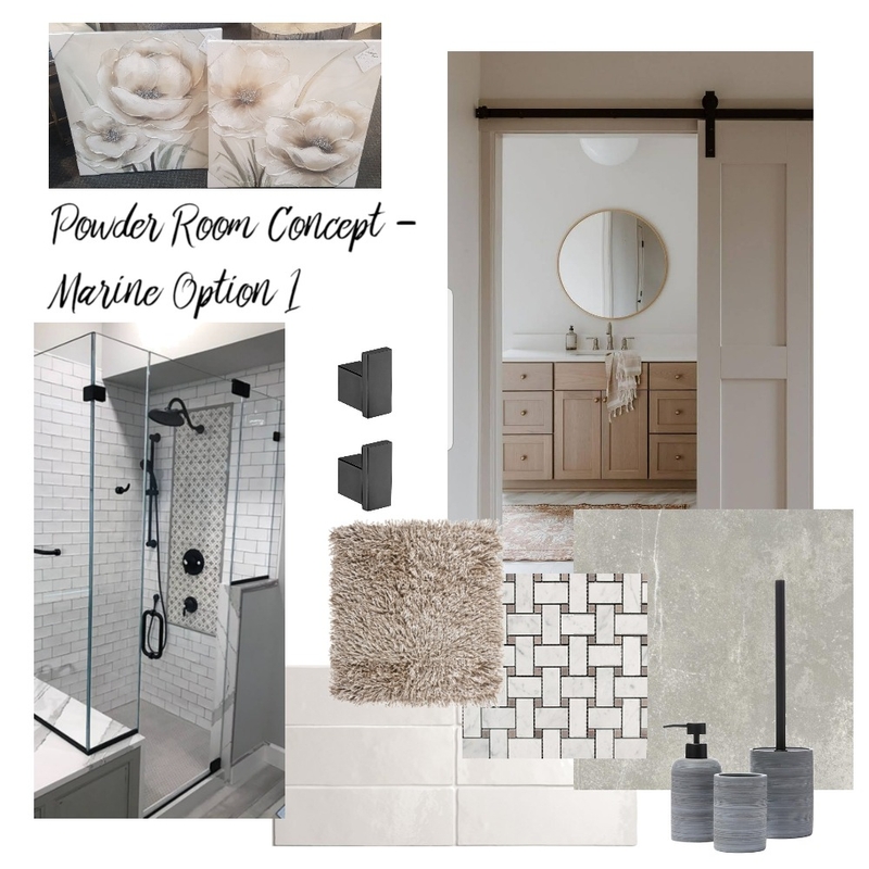 Powder Room Concept - Marine Option 1 Mood Board by Jule Design & Interiors on Style Sourcebook