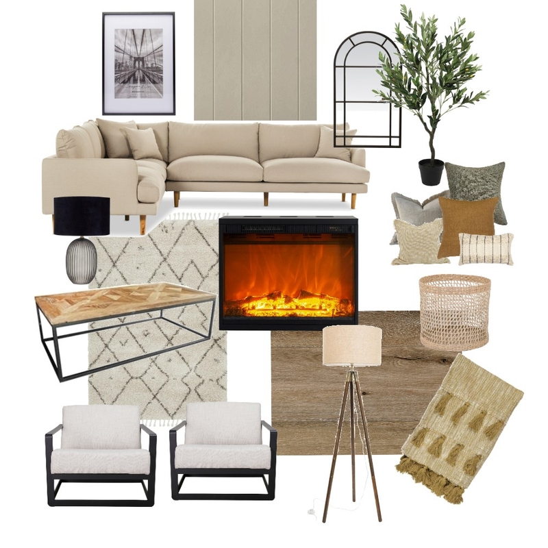 family living room Mood Board by lozchipp on Style Sourcebook