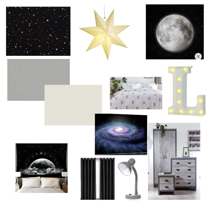 teen moon space room Mood Board by kellyk on Style Sourcebook