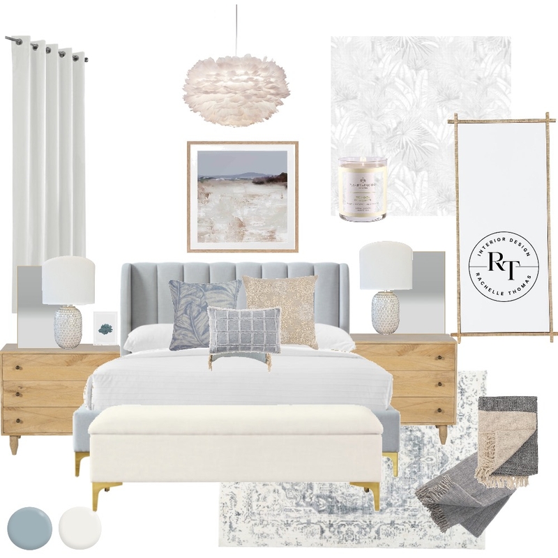 Transitional Hamptons Master Mood Board by RT Interior Design on Style Sourcebook