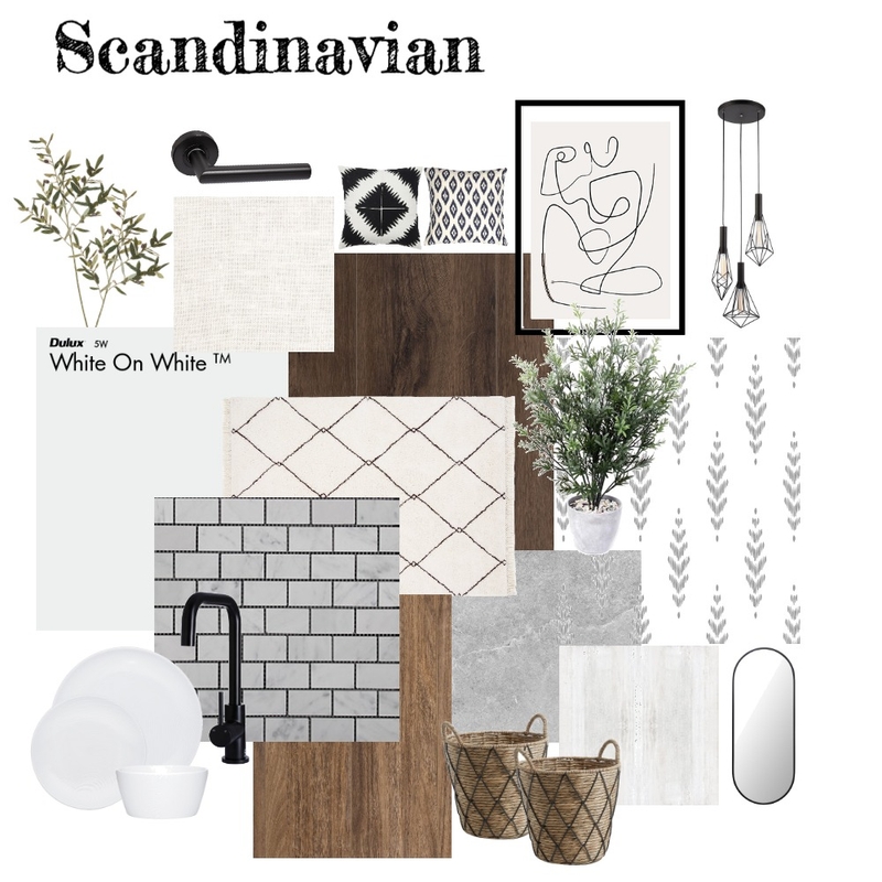Scandinavian Flat Lay Material Board Mood Board by angelahill on Style Sourcebook