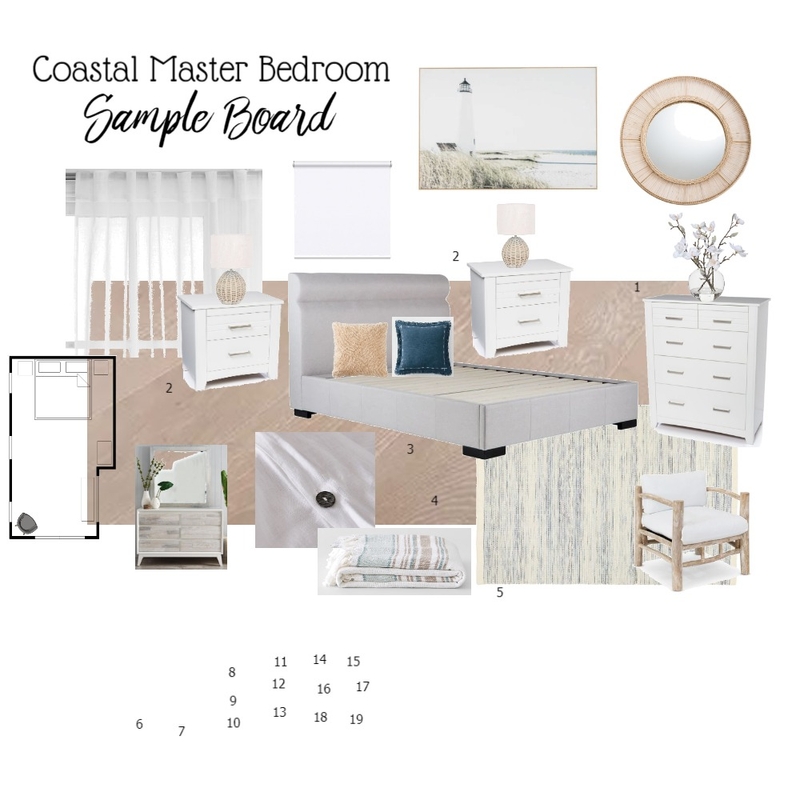 Master Bed Sample Board Mood Board by PaulineHenderson on Style Sourcebook