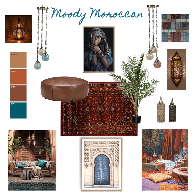 Moody Moroccan Mood Board by StephH on Style Sourcebook