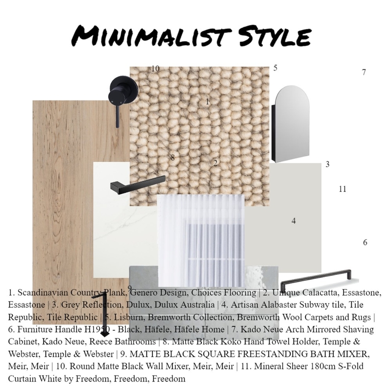 Minimalist material board Mood Board by Julia Lindeboom on Style Sourcebook