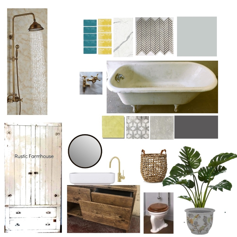 Bathroom Tuturumuri Interior Design Mood Board by Hilary Bowen