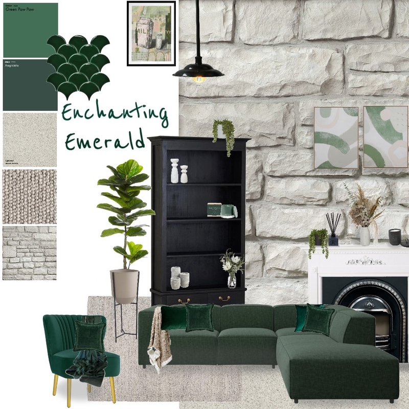 Enchanting Emerald Mood Board by Nicole Beavis on Style Sourcebook