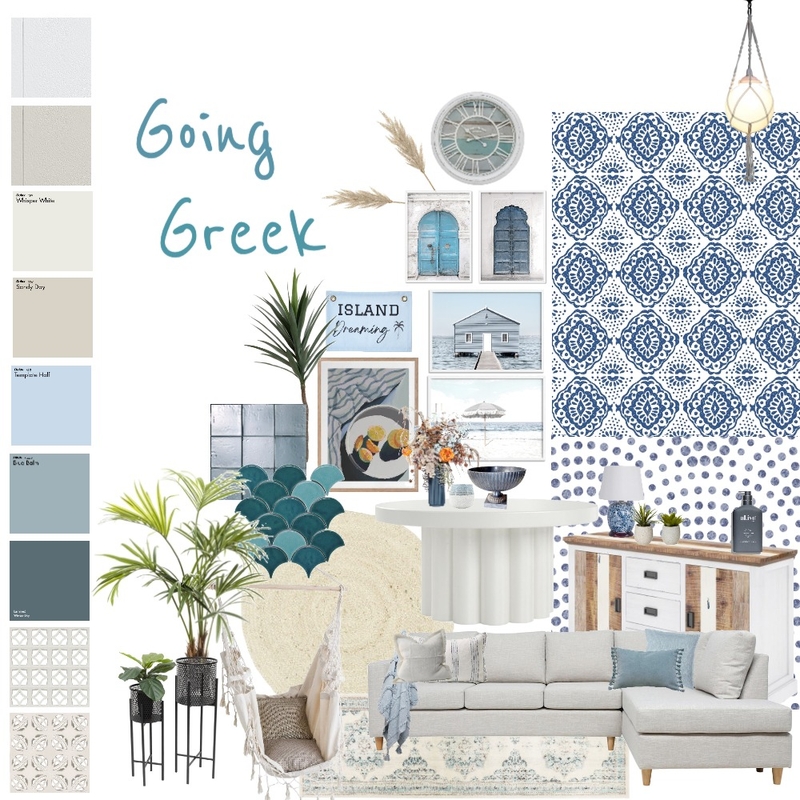 Going Greek Interior Design Mood Board by Nicole Beavis - Style Sourcebook