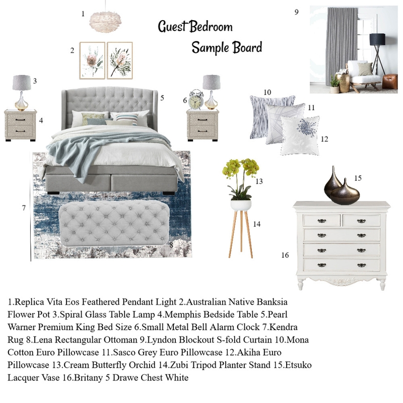 Guest bedroom 2 Mood Board by Getrude K on Style Sourcebook