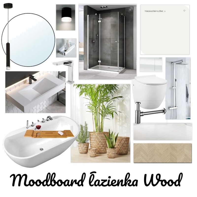 Moodboard łazienka WOOD Mood Board by SzczygielDesign on Style Sourcebook