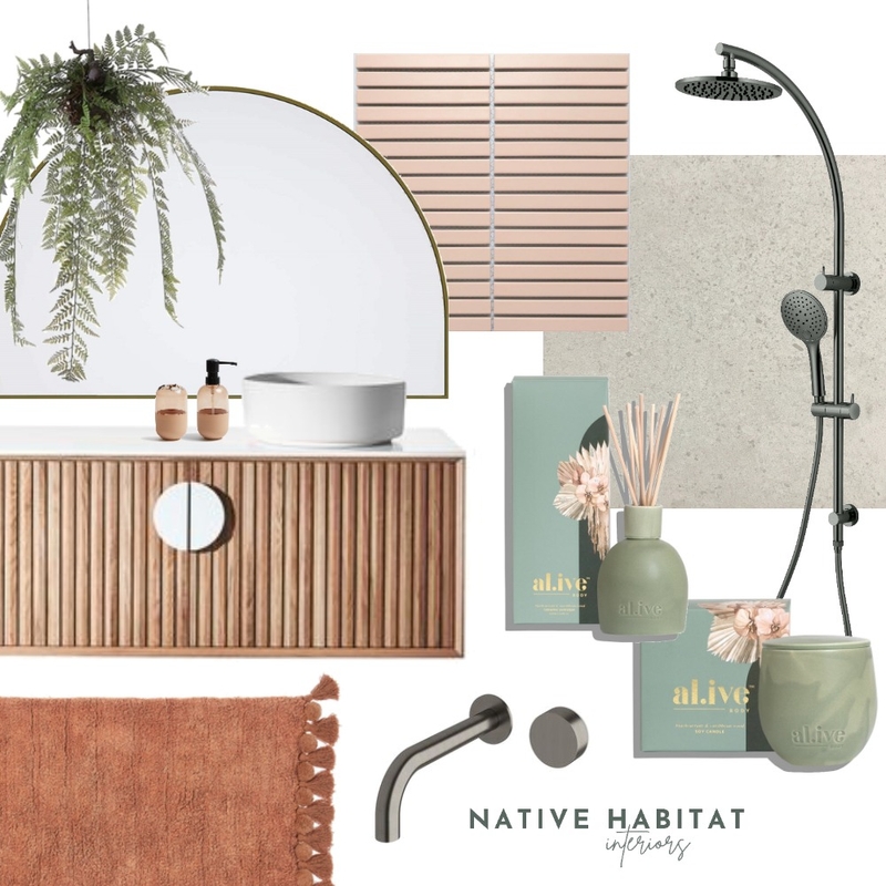 Mediterranean Bathroom Mood Board by Native Habitat Interiors on Style Sourcebook