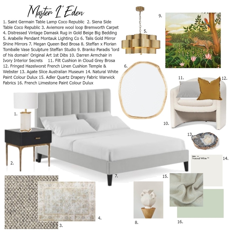 Victorian terrace Master Bed Mood Board by JessicaHennessey on Style Sourcebook